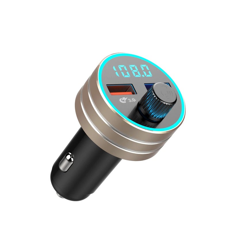 Y&D New Bluetooth FM Transmitter for Car, MP3 Player Receiver, Dual USB Car Charger Ports, Universal USB Automobile Charger, Hands-Free Calling & Music Streaming - Image 4